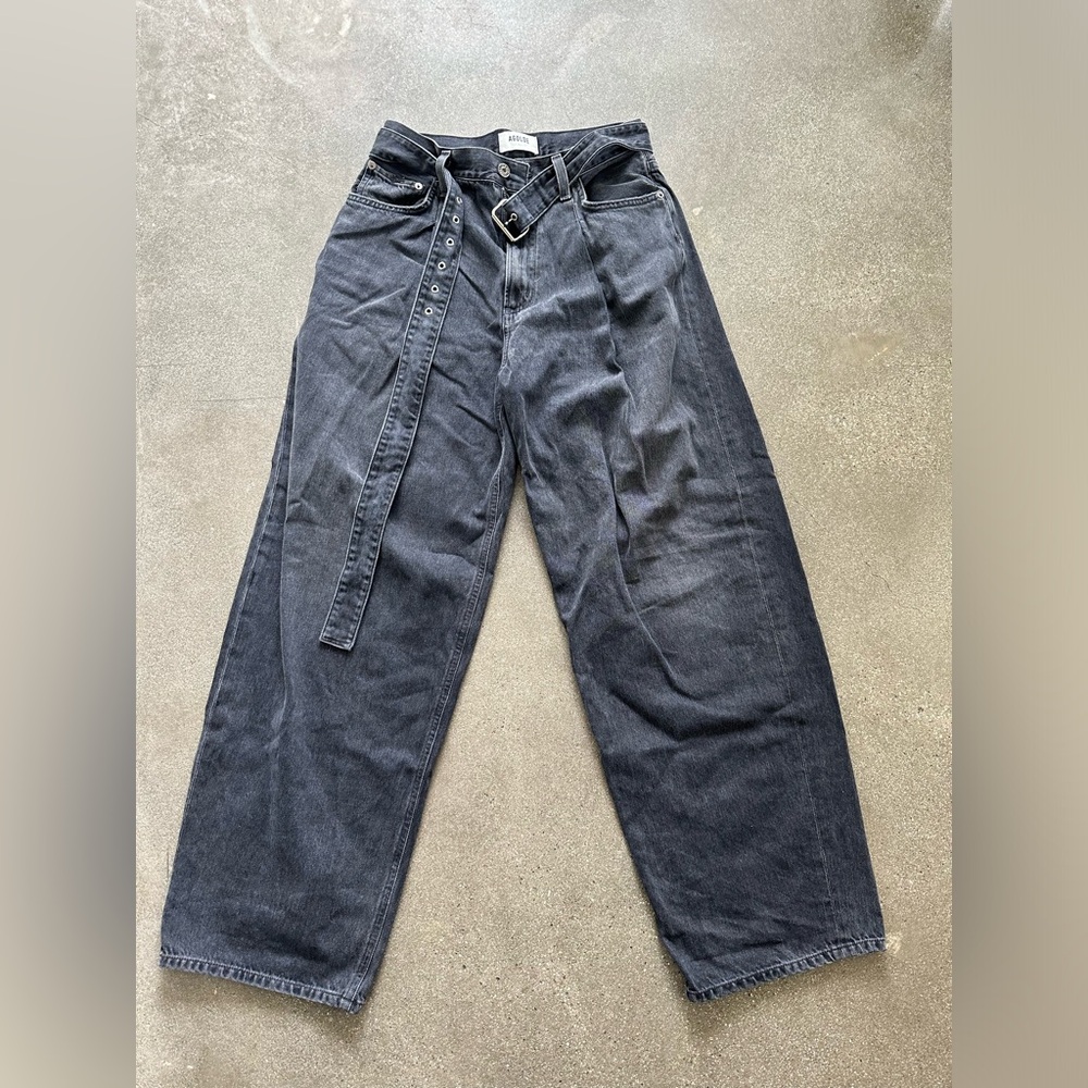 Agolde Los Angeles black denim from Aritzia